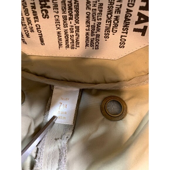 The Tilley hat Endurables Wide Brim capSize 7 1/4 khaki hiking safari - Picture 8 of 9